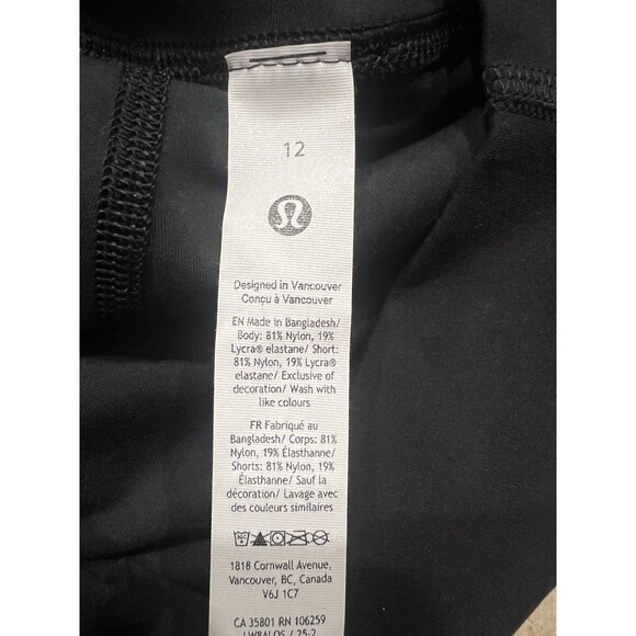 Lululemon Skirt Womens 12 Balck Align High Rise Built In Liner Athletic Lycra - Picture 5 of 5